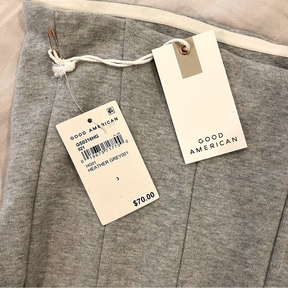 Good American Brushed Fleece Corset in Heather Grey - Picture 5 of 6